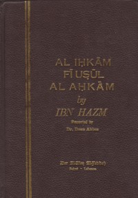 Al Hikam Fi Usul Al jilid 2/ Ibnu hazm