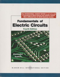 Fundamentals of electric circuits/ Charles K. Alexander