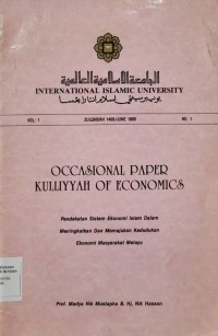 Pendekatan sistem ekonomi Islam dalam meningkatkan dan memajukan ekonomi Melayu / Prof. Madya Nik Mustapha Hj. Nik Hassan
