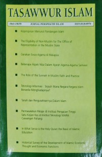 Jurnal Tasawwur Islam. Jilid 4  98/99 / Pusat Pemikiran dan Kehaman Islam (CITU) UiTM