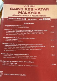 Jurnal sains kesihatan Malaysia = Malaysian journal of health sciences