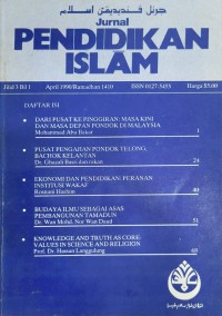 Jurnal pendidikan Islam. Jilid 3 Bil. 1, 1990