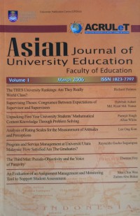 Asian journal of university education