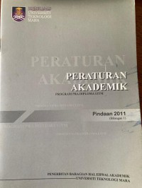 Peraturan akademik program pra diploma UITM pindaan 2011 / Universiti Teknologi MARA