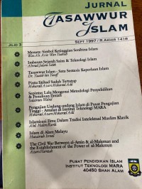 Jurnal Tasawwur Islam. Jilid 3, Sept 1997 / Pusat Pendidikan Islam Institut Teknologi MARA