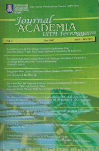 Journal academia UiTM Terengganu Vol 1 Dec 2007