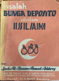 Bunga deposito dalam Islam / Sjech Ali Hasan Ahmad