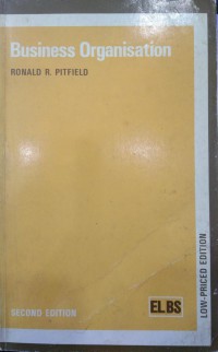 Business organisation / Ronald R. Pitfield