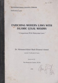 Enriching modern laws with Islamic legal maxims: 
