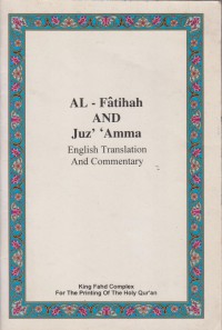 Al-Fatihah and Juz' 'Amma : English translation and commentary